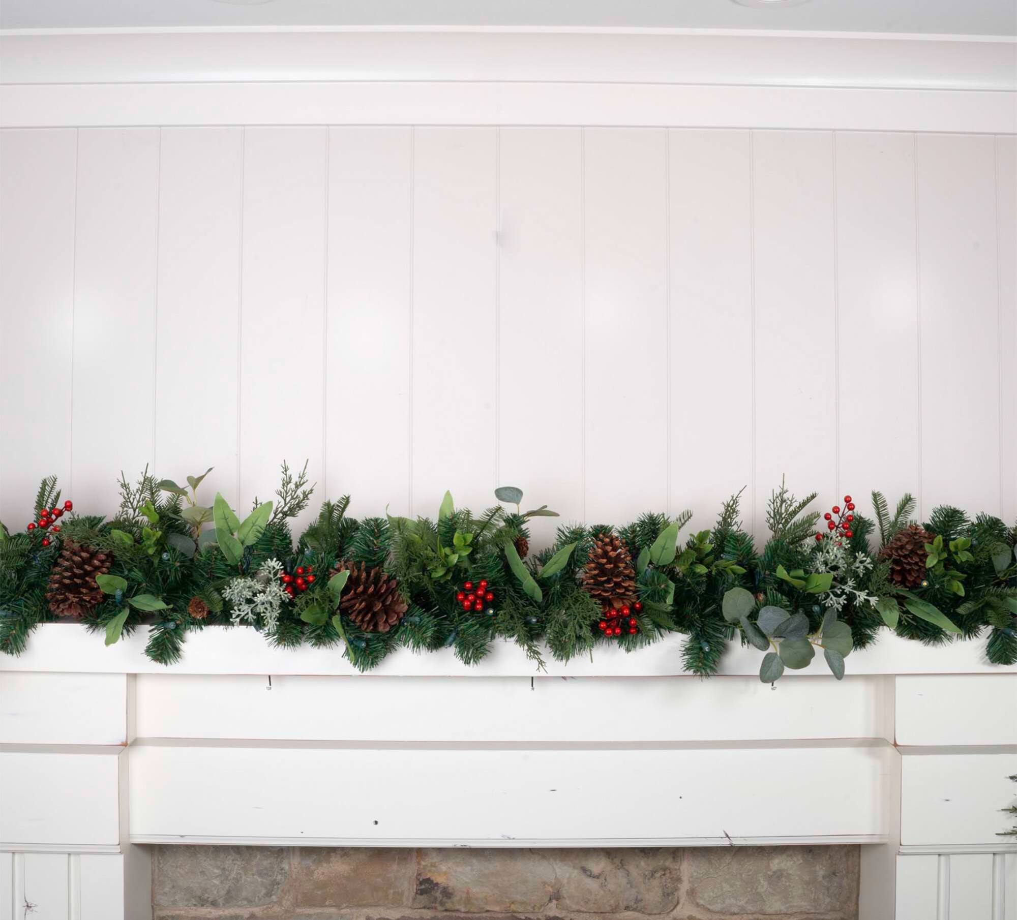 9ft. Pre-Lit LED Christmas Woods Artificial Garland